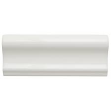 daltile restore bright white 2 in x 6 in ceramic chair rail wall trim tile 0 09 sq ft piece re1526crcc1p2 the home depot wall trim ceramic wall tiles daltile