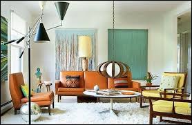 This living space from wakeuprinserepeat proves that fronds are a great way to decorate a room. 50s Bedroom Ideas 50s Theme Decor 1950s Retro Decorating Style 50s Mid Century Modern Interiors Mid Century Modern Living Room Mid Century Modern Living