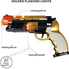 Anj Kids Toys Pretend Play Golden Blade Runner Style Toy Guns For Boys Toy Pistol Gun