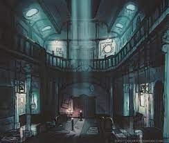 Take the eastern door (the one next to the first typewriter), to the dining room (m2,13) where several zombies are staying. Another Drawing I Made Of The Spencer Mansion This Time The Dining Room Residentevil