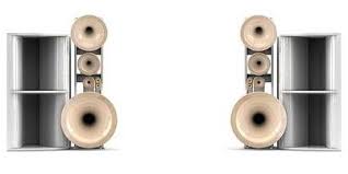 Ceasaro Horn Acoustics Omega 1 With Bass Horns 1 000 000 For Speakers Or Sculpture You Be The Judge With These Audiophile Speakers Horn Speakers Audio Design