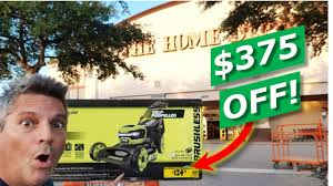 Ryobi one+ hp 18v brushless 16 in. Home Depot Ryobi Lawnmower 375 Off Clearance Go Now Youtube