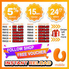 .without paying deposit (rm100 deposit is required for new registration) or this is not required if you are switching to u mobile prepaid service. 5 Discount U Mobile Prepaid Postpaid Shopee Malaysia