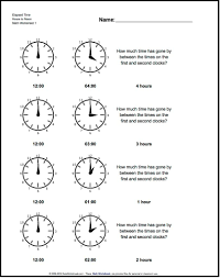 Free Math Worksheets For Analog Elapsed Time Problems With Answer Key Elapsed Time Worksheets Time Worksheets Math Worksheets
