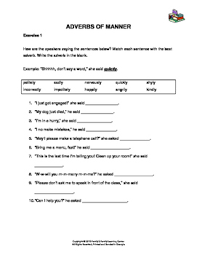 Adverbs of manner answer key. Adverbs Of Manner By Family 2 Family Learning Resources Tpt