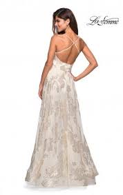 We specialize in prom, homecoming, pageant, evening, bridal, bridesmaids, graduation and cocktail attire. White And Gold Prom Dresses La Femme