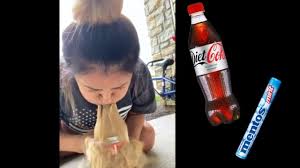 Diet Coke Mentos Challenge Youtube