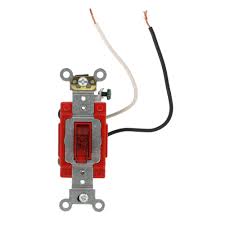 Having multiple lights set up at the same switch can be beneficial. Leviton 20 Amp Industrial Grade Heavy Duty 3 Way Pilot Light Toggle Switch Red 1223 Plr The Home Depot