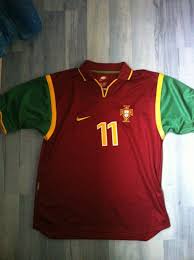 Apenas negócio em mão, em guimarães. Sergio Conceicao Porte Selecao Portugal Qualication Euro 2000 Collection Maillot
