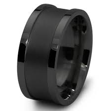 Men S Stainless Steel Midnight Wedding Promise Engravable Biker Ring Tioneer Band Mens Wedding Rings Black Stainless Steel Wedding Bands Black Wedding Rings