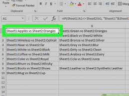 The formula should include reference to a variable sheet. 3 Ways To Compare Data In Excel Wikihow