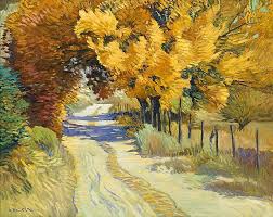 90 Robert Daughters B 1929 Fall Path Lot 90 Landscape Art Southwestern Art Landscape Paintings