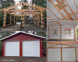 24 X 30 X 11 Pole Building Progress Photos And Interior Photos Www Econofabbuildings Com Pole Building Garage Pole Buildings Metal Building Homes