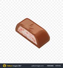 This png file is about لذيذ ,snack ,حلو ,سناك ,طعام ,brown ,food ,شوكولاته ,شوكولا ,eat ,tasty ,بني ,sweet ,chocolate. Download Half Of Milk Chocolate Candy Transparent Png On Yellow Images 360