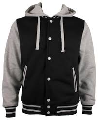 Letterman Varsity Baseball Hoodie Mens Jacket Removable Hood 2xl Black Gray At Amazon Men S Clothing Store Baseball Hoodie Jacket Jackets Baseball Hoodie