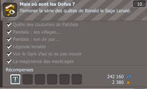 Mais Ou Sont Les Dofus Succes Pandala