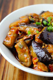Usually, hilsa is the fish that is cooked in a brinjal curry. Vegan Fish Flavored Eggplant