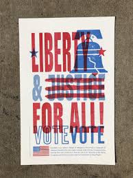 Get Out The Vote 4 Poster Set Etsy In 2020 Get Out The Vote Vote Poster Risograph Print