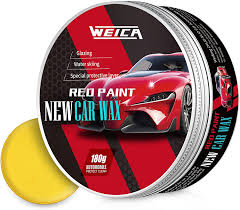 Initially, don't turn the buffer on, but apply the wax to the vehicle using a large circular motion. Amazon Com Weica Car Wax Red Solid For Red Cars Carnauba Car Wax Kit Cleaner Car Waxing Scratch Resistance Auto Ceramics Coating 180g With Free Waxing Sponge And Towel Red Automotive