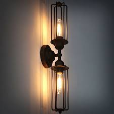 Industrial Lighting Kensington Collection Vintage Double Tube Wall Lamp Wall Lamp Wall Sconce Lighting Sconce Lighting