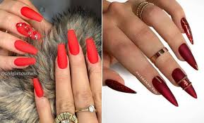For this cute design y used 4 nail polish,red,black,gleaming nail polish and transparent in this order. 41 Pretty Ways To Wear Red Nails Stayglam