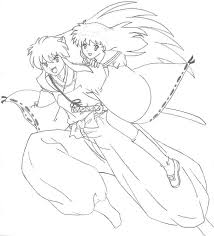 Inuyasha And Kagome Cute Coloring Pages Coloring Books Coloring Pages