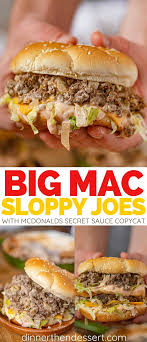 Big Mac Sloppy Joes Are A Delicious One Pan Meal With A Mcdonald S Big Mac Secret Sauce Copycat Made In 30 Minutes Mcdonalds Recipes Ground Beef Recipes Food