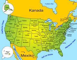 Usa Landkarte Lander Usa Goruma