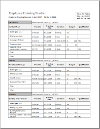 employee training tracker template for excel document hub schedule attendance and salary sheet in
