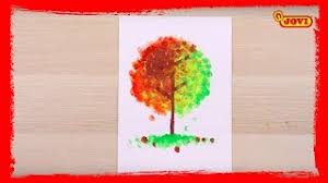 1.3 entre otros tipos de puntillismo se identifican los siguientes considerado como la corriente continuadora del impresionismo, el puntillismo se aleja de este en la concepción. Como Hacer Un Arbol Otonal Con Pintura De Dedos Youtube