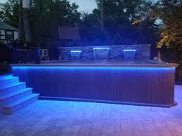 Poolside Diy Installation Using Lumilum 120v Rgb B34xt Strip Paired W Dmx Controller Led Leds L Radiant Pools Outdoor Flood Lights Led Outdoor Flood Lights