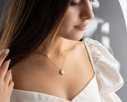 Moonstone Necklace Minimalist Handmade Gift Handmade Jewelry Minimalist Necklace Minimalist Jewelry Birthday Gift Gift for Her