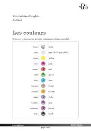 Teaching Material For English Language Learning Colours Grade 6 In French English Language Learning Learn French Teaching