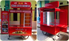 Gerobak / booth kebab /gerobak makanan murah unik. Gerobak Unik Gerobak Kebab