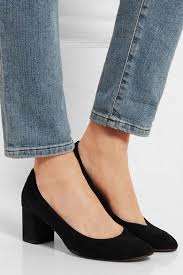 Lanvin Mesh Paneled Suede Pumps Small Heel Shoes Black Pumps Heels Pumps Heels