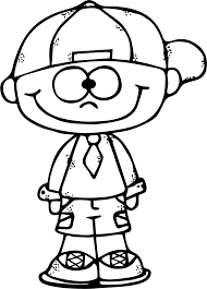 Worksheetjunkie Cute Boy Clipart Freebie Clip Art Freebies Coloring Pages Art Drawings For Kids