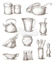 Hand Drawn Illustration Of Kitchen Utensils Kitchen Utensils Illustration Kitchen Utensils How To Draw Hands