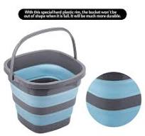 2 Pack Collapsible Plastic Bucket With 2.6 Gallon (10L) Each, Foldable