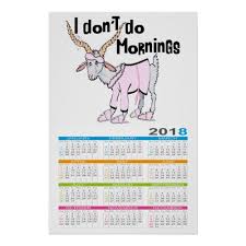 Funny Goat 2018 2021 Full Year Calendar Poster Zazzle Com In 2020 Goats Funny Calendar Poster Cute Goats