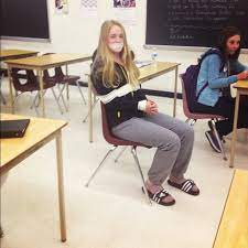 girl taped to chair in the middle of class by kataranapper2 on deviantart my pictures love captions deviantart