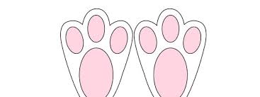Easter bunny feet printable for personal use only @theidearoom.net. Bunny Feet Cut Out Large