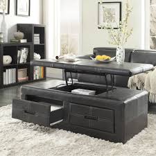 Baine Lift Top Storage Cocktail Ottoman In 2020 Black Living Room Table Living Room Table Sets Coffee Table