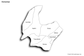 Osmaniye merkez sumbas arası 29.18 km. Osmaniye Icin Ornek Haritalar Siyah Beyaz Golgeli Haritalar