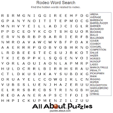 Rodeo Printable Word Search Puzzle Word Search Puzzles Printables Word Search Puzzles Word Search Printables