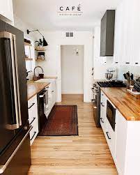 This Galley Kitchen Renovation By Korissa Moser Is Impressive With New Cafe Appliances B Galley Kitchen Renovation Galley Kitchen Design Kitchen Remodel Small