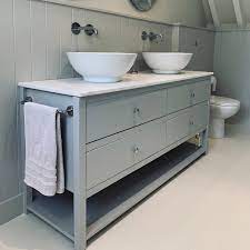 Vanity units are designed to incorporate additional bathroom storage space into one functional piece of furniture. Ava Large Painted Vanity Unit Sit On Basin Harvey George Furniture Makers Bathroom Vanity Units Bathrooms Kitchens Bedrooms Home