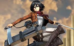 Download Wallpapers Mikasa Ackerman 4k Art Attack On Titan 2 Besthqwallpapers Com Shingeky Kyojin Titanes Anime