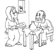 Bible coloring pages creative coloring page ideas. Elijah And The Widow Coloring Pages