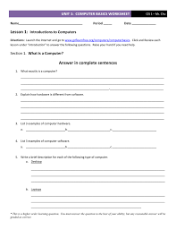 If you look for hidden meanings that are not there. Unit 1 Computer Basics Worksheet