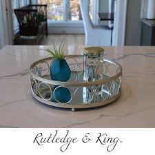 Medium Ottoman Tray Gold Mirror Tray Decorative Round Etsy Large Ottoman Tray Ottoman Tray Mirror Tray